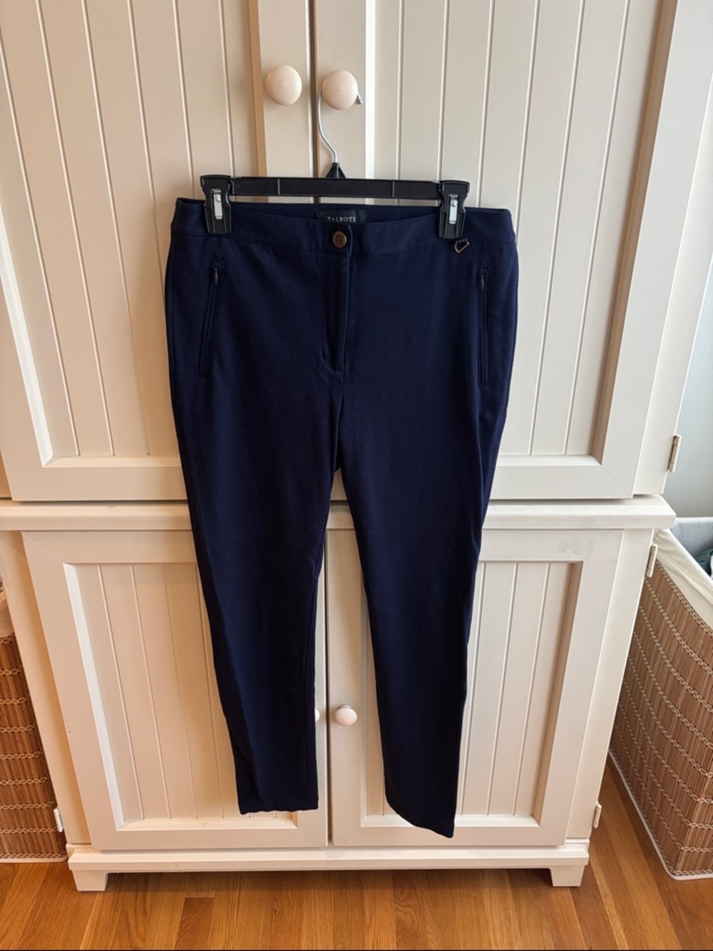 Talbots Navy Stretch Ponte Slim Trousers